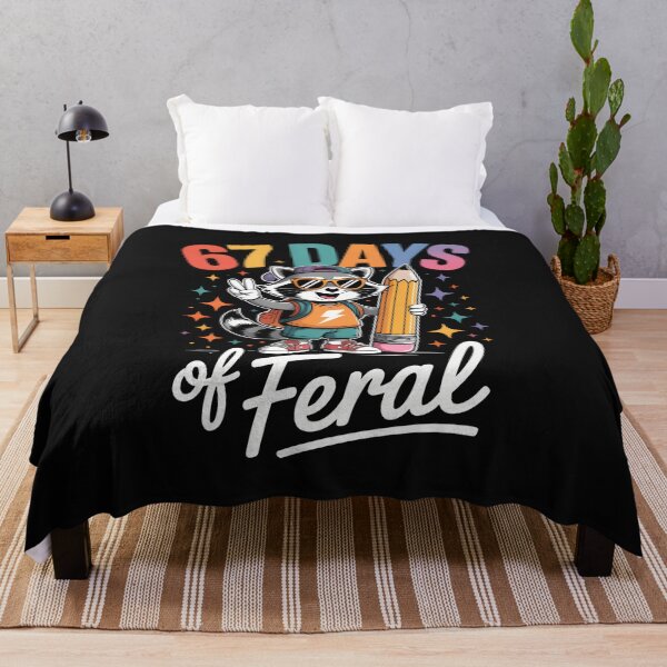 Item preview, 67 Days Of Feral Funny Raccoon 67 Meme Humor Teachers 6 7 designed and sold by TalalosART.