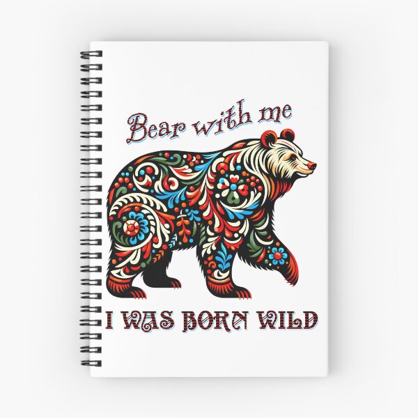 Item preview, Bear with me I was born wild designed and sold by Stencil Crafts.
