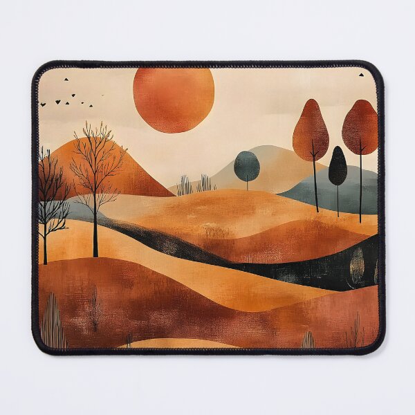 Item preview, Boho Mountain Landscape Golden Ginger Hues Sunrise Abstract  designed and sold by DEC02.
