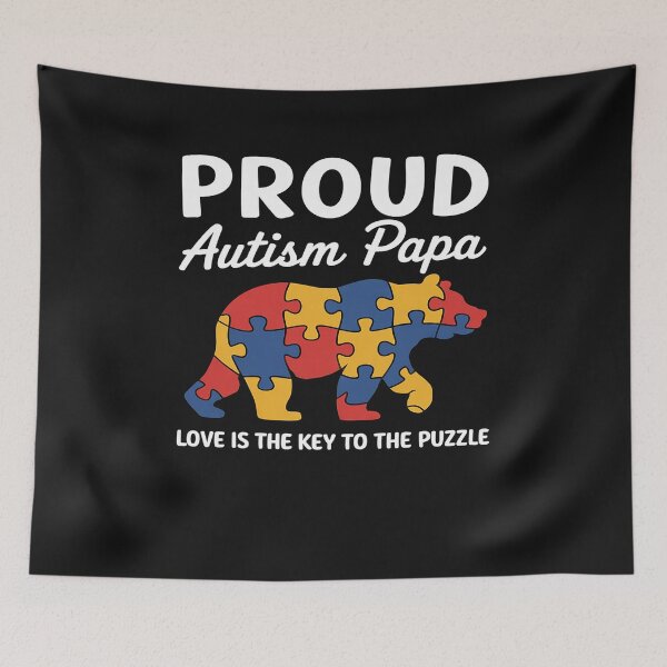 Item preview, Mens Mens Bear Proud Autism Papa Shirt Autism Awareness Month designed and sold by JessicaWalshdf.