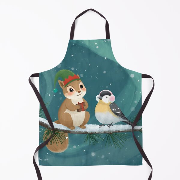 Item preview, Flying Squirrel & Snow Bunting – A Silent Christmas Night designed and sold by WildlifeWhimsy.