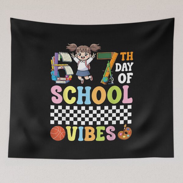 Item preview, Happy 67Th Day Of School Vibes Cute Girl Back To School Fun designed and sold by TalalosART.