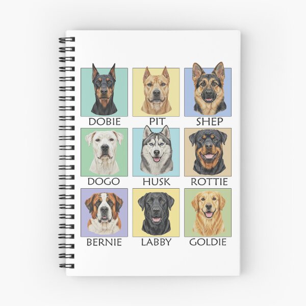 Item preview, Colorful Large Dog Breeds Nicknames Portrait Art designed and sold by Heleniya.