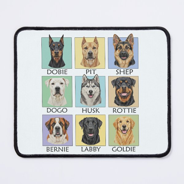 Item preview, Colorful Large Dog Breeds Nicknames Portrait Art designed and sold by Heleniya.