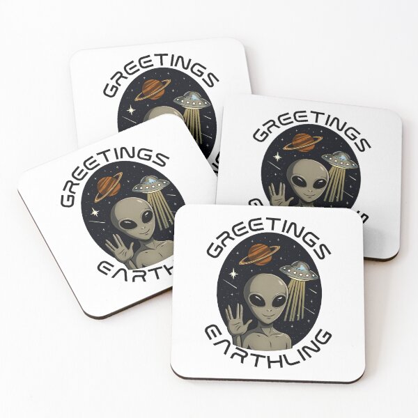 Item preview, Greetings Earthling - Alien Vulcan Greeting designed and sold by JoRealm.