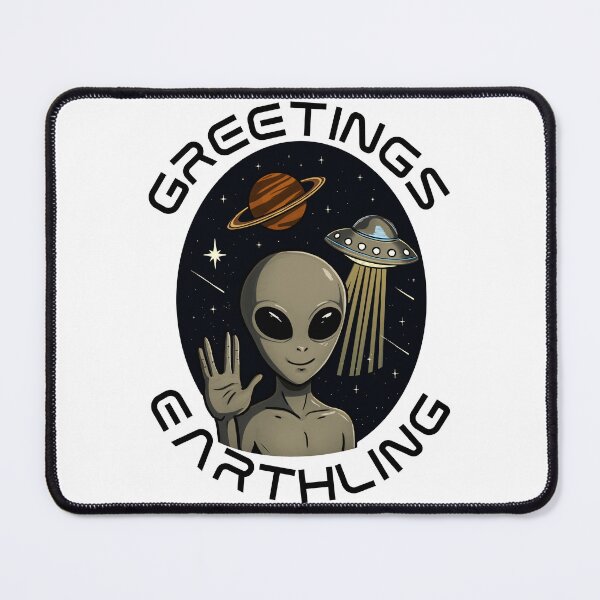 Item preview, Greetings Earthling - Alien Vulcan Greeting designed and sold by JoRealm.
