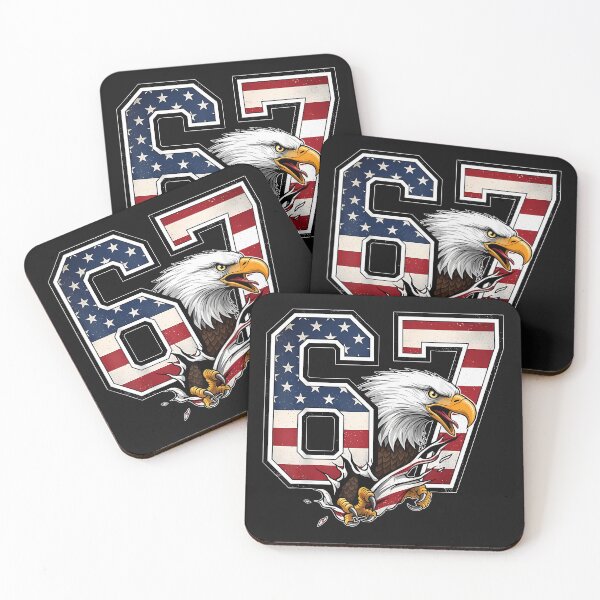 Item preview, Funny 67 Six Seven Veterans Us Flag Veterans Day Eagle designed and sold by TalalosART.
