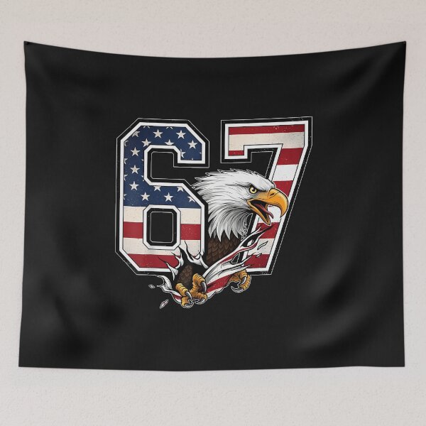 Item preview, Funny 67 Six Seven Veterans Us Flag Veterans Day Eagle designed and sold by TalalosART.