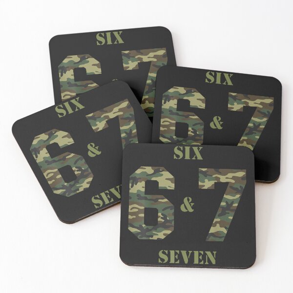 Item preview, Six Seven 67 Camo Camouflage Numbers Army Style 6 7 Meme designed and sold by TalalosART.