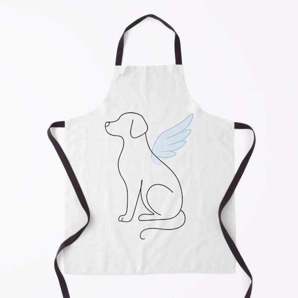 Item preview, Angel Dog with Wings Line Art | Minimalist Rainbow Bridge Memorial designed and sold by PetSoulPrints.