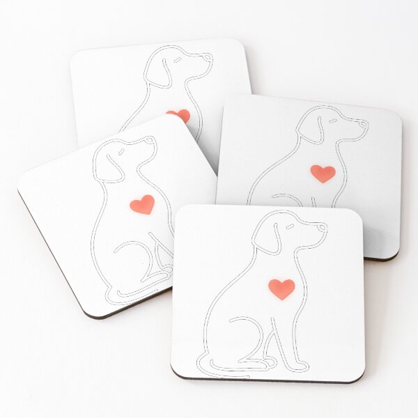 Item preview, Dog with Glowing Heart Line Art | Unconditional Pet Love Design designed and sold by PetSoulPrints.