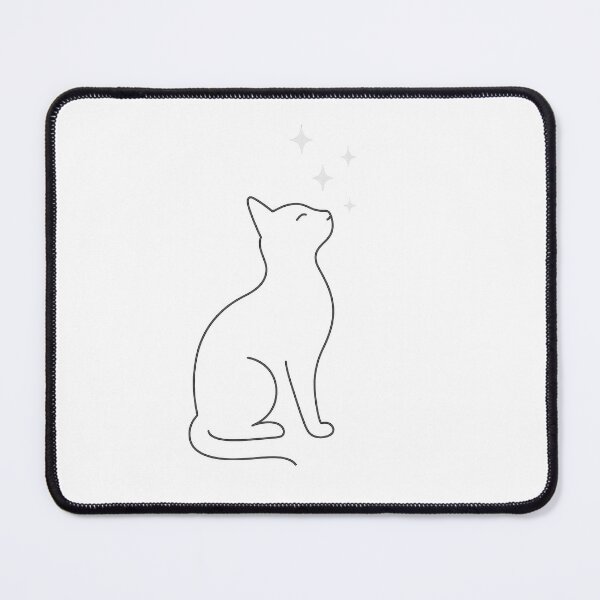 Item preview, Celestial Cat Line Art | Minimalist Magical Kitten Silhouette designed and sold by PetSoulPrints.