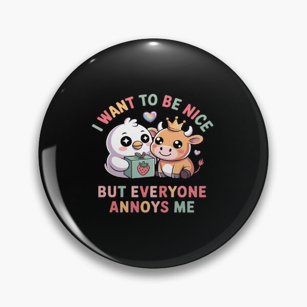 Item preview, I Wanna Be Nice But Everyone Annoys Me Kawaii Highland Cow designed and sold by khorbiasieno.