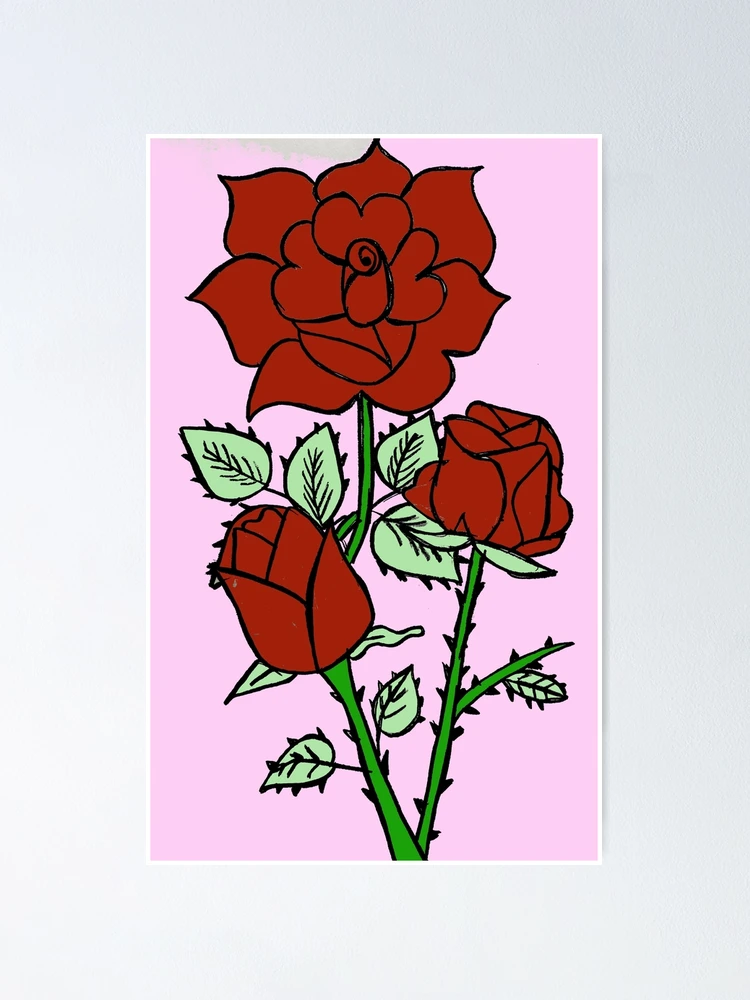 Thumbnail 1 of 3, Poster, Red Roses designed and sold by KValanzola.