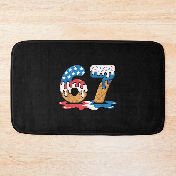 Item preview, 67 Ice Cream Drip Us Flag Meme Six Seven Gen Alpha Slang designed and sold by MOHITSALVI.