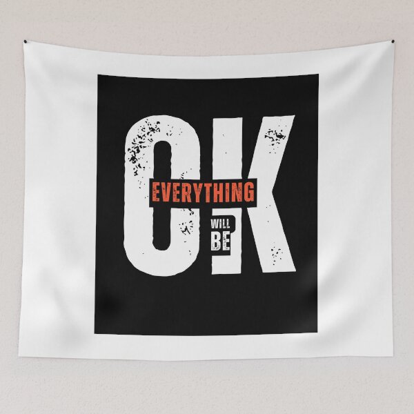 Item preview, OK, Everything Will Be (OK) – Minimal Motivational Typography Design designed and sold by TeesHearts100.