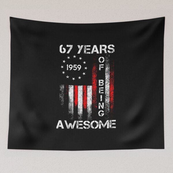 Item preview, 67 Year Of Being 1959 Awesome Birthday American Us Flag designed and sold by MOHITSALVI.