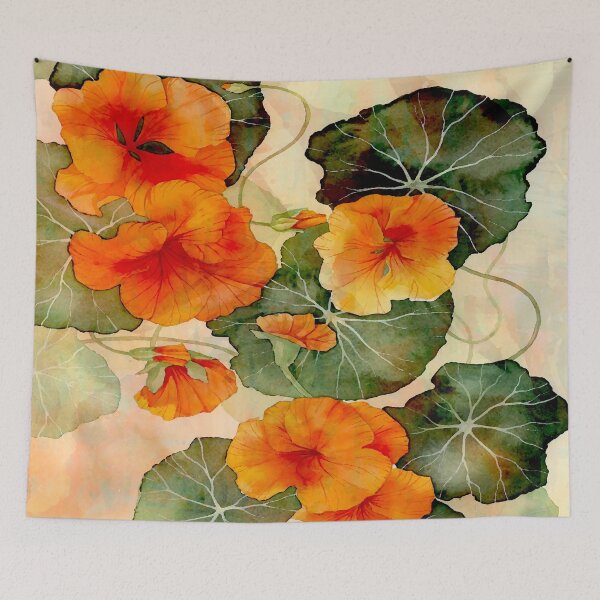 Item preview, Nasturtium Watercolor designed and sold by ViaARTfactory.