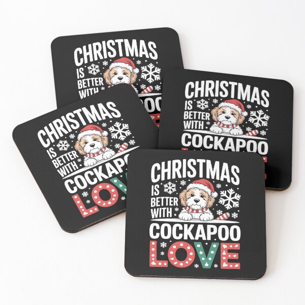 Item preview, Cute Xmas Puppy Dog Christmas is Better with Cockapoo Love designed and sold by BakeryDozen.
