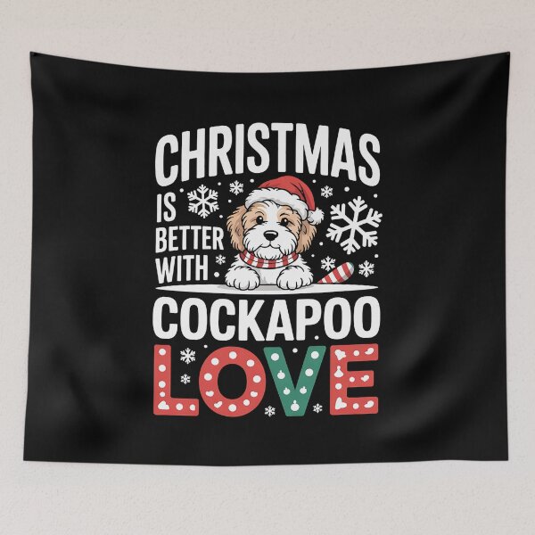 Item preview, Cute Xmas Puppy Dog Christmas is Better with Cockapoo Love designed and sold by BakeryDozen.