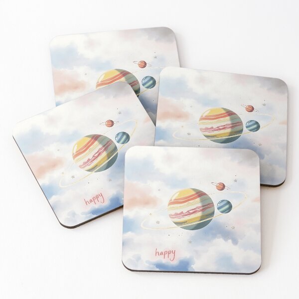 Item preview, Watercolor Solar System with Metallic Accents designed and sold by sharon1210.
