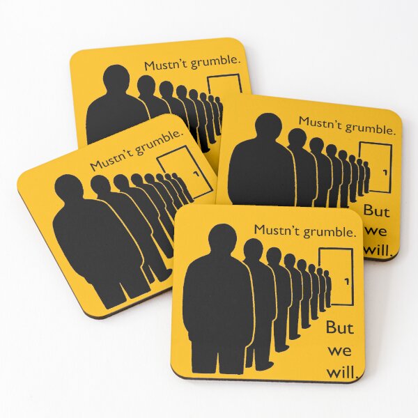 Item preview, “The Queue” Minimalist Social Commentary Art British Existence designed and sold by Zeescorner.