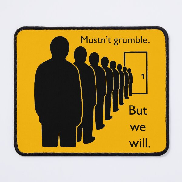 Item preview, “The Queue” Minimalist Social Commentary Art British Existence designed and sold by Zeescorner.