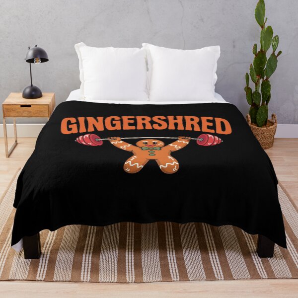 Item preview, Gingershred Bodybuilder Funny Gingerbread Man Weightlifting designed and sold by BakeryDozen.