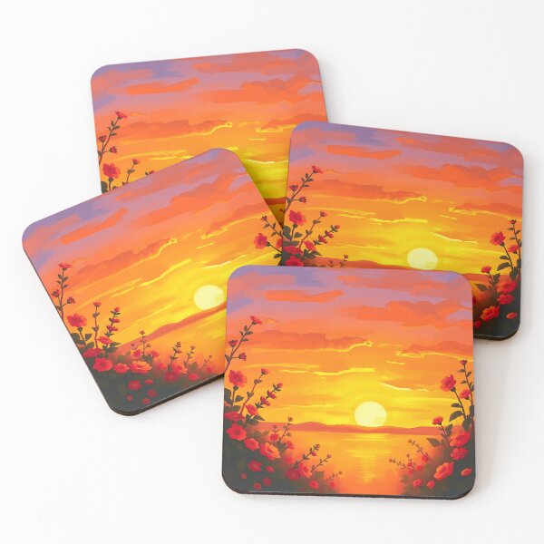 Item preview, Impressionistic Sunset with Blooming Garden designed and sold by sharon1210.
