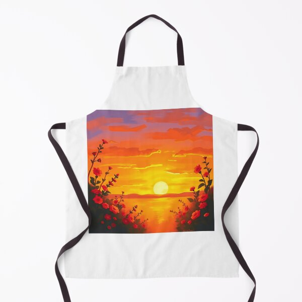 Item preview, Impressionistic Sunset with Blooming Garden designed and sold by sharon1210.