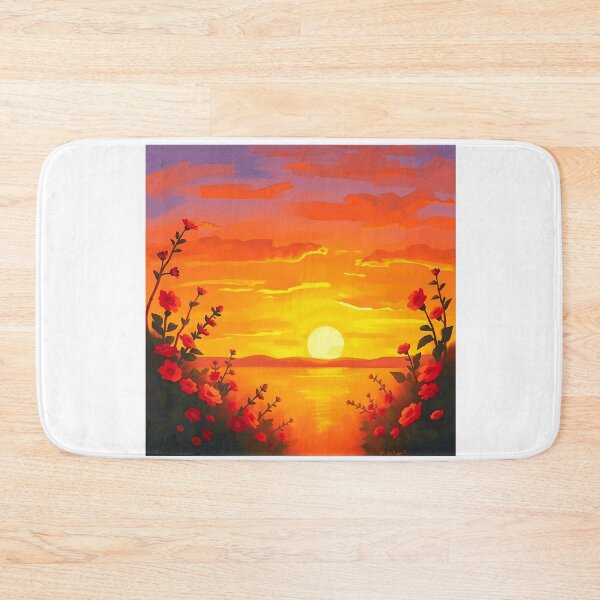 Item preview, Impressionistic Sunset with Blooming Garden designed and sold by sharon1210.