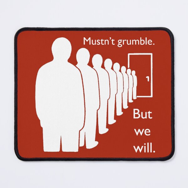 Item preview, “The Queue” Minimalist Social Commentary Art British Existence designed and sold by Zeescorner.