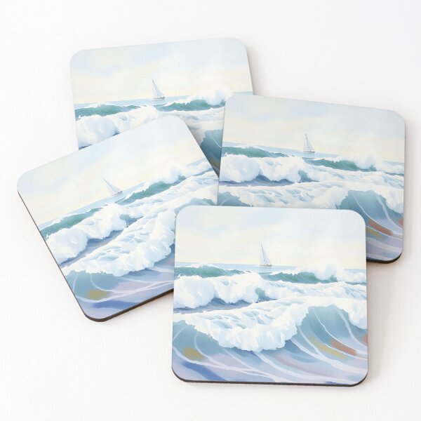 Item preview, Pastel Coastal Waves Art designed and sold by sharon1210.