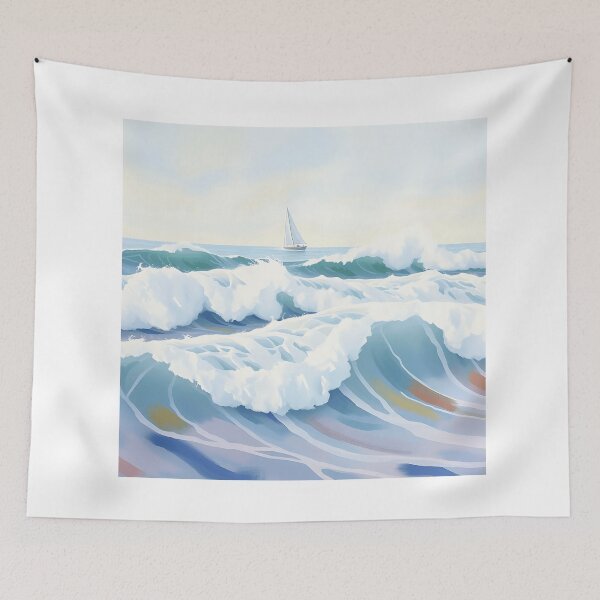 Item preview, Pastel Coastal Waves Art designed and sold by sharon1210.