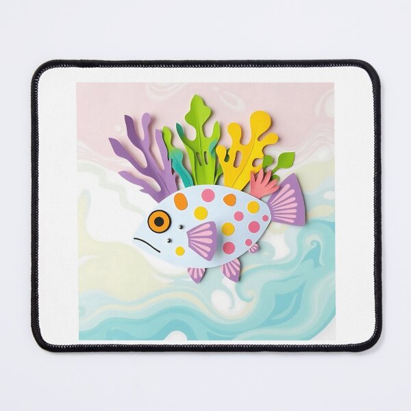 Item preview, Paper Collage Pufferfish Art designed and sold by sharon1210.