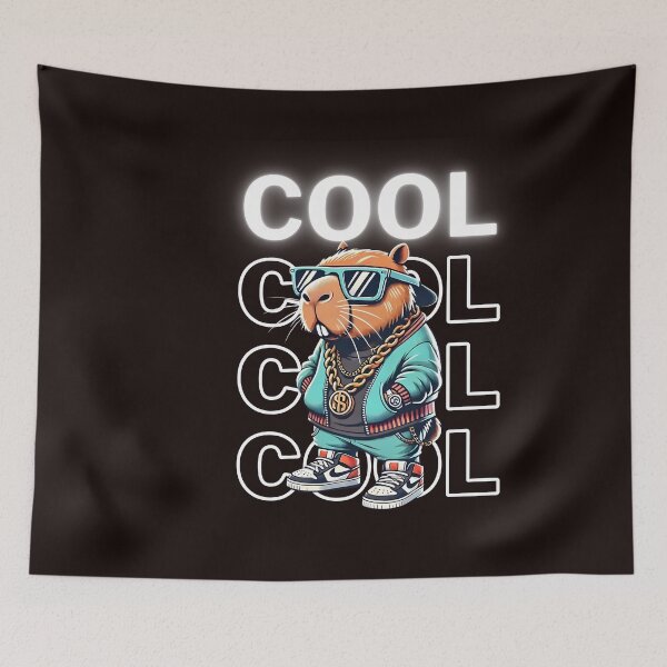 Item preview, cool capybara designed and sold by blackstton.