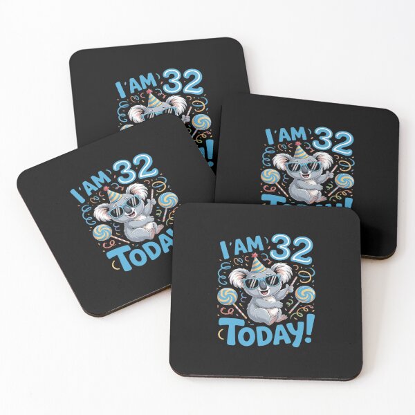 Item preview, I Am 32 Today! Koala Birthday Party Celebration 32nd designed and sold by khorbiasieno.