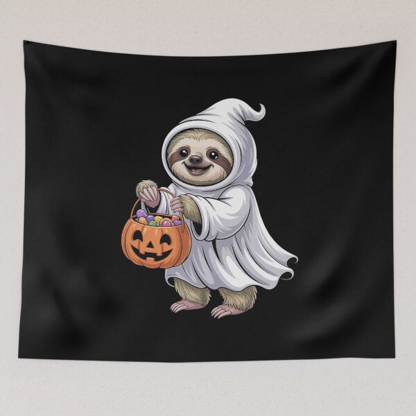 Item preview, Halloween Sloth Ghost Pumpkin Trick Or Treat Candies designed and sold by August4Laughs25.