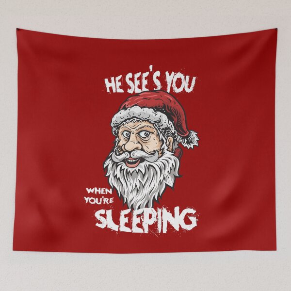 Item preview, Creepy Santa Claus – He sees you when you’re sleeping funny Christmas  designed and sold by messy-nessie.