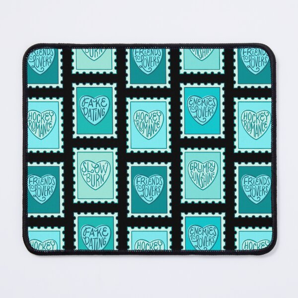 Item preview, romance book tropes stamps | teal designed and sold by DesignsByAND.