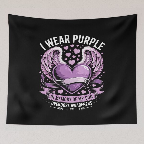 Item preview, I Wear Purple In Memory Of My Son Overdose Purple Tribute designed and sold by DrewLeuschke.