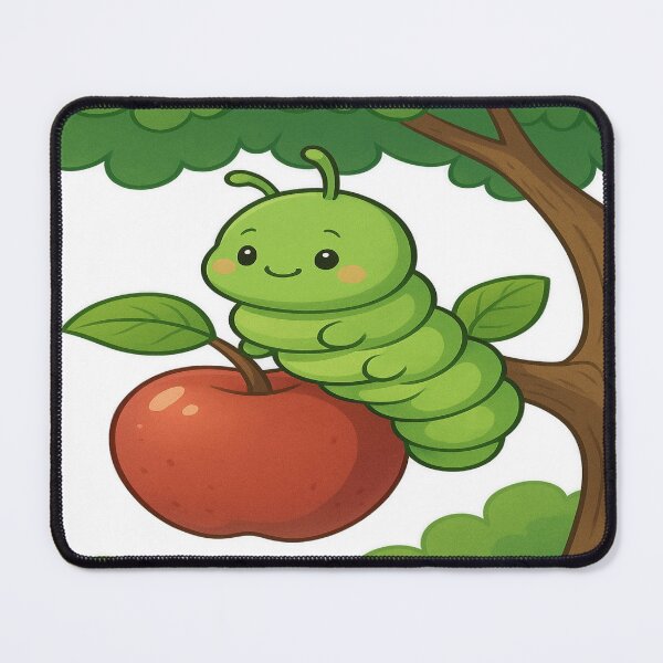 Item preview, A red worm-eaten apple weighs on a tree branch in the garden designed and sold by PWDigitalArt.