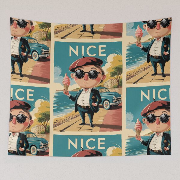 Item preview, Nice, France Travel Poster | French Riviera  designed and sold by LeQuirks.