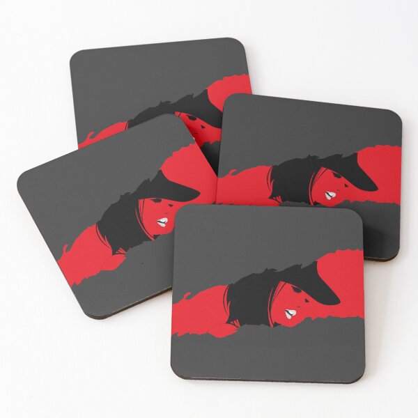 Item preview, Scarlet Silhouette - Torn-Edge Female Portrait Sticker designed and sold by FikirSanat.