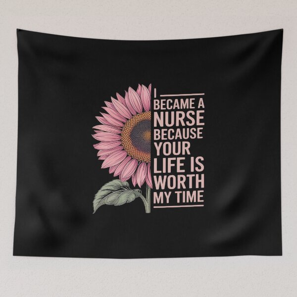 Item preview, I Became a Nurse Because Your Life Is Worth My Time designed and sold by VasilisLamArt.