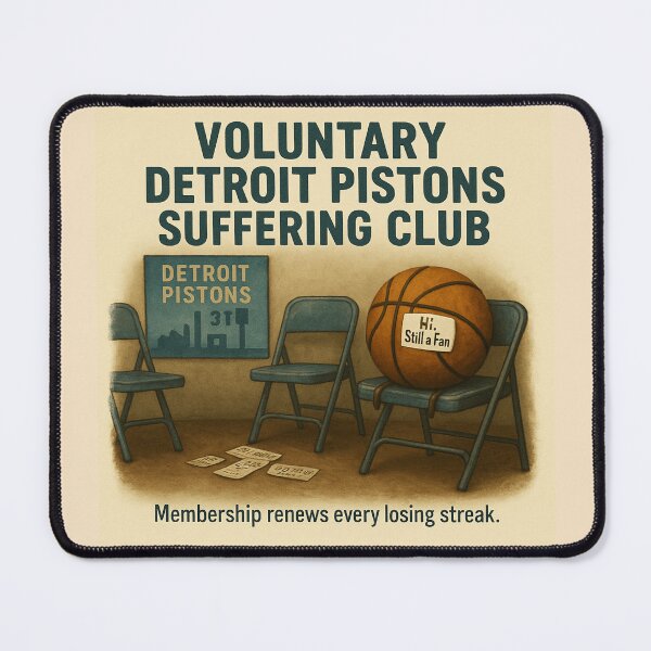 Item preview, Voluntary Detroit Pistons Suffering Club Fan designed and sold by POD DYNASTY.