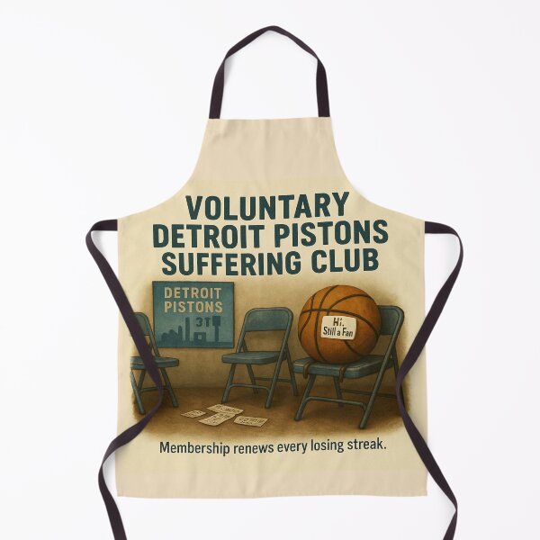 Item preview, Voluntary Detroit Pistons Suffering Club Fan designed and sold by POD DYNASTY | Original Print On Demand T-Shirt Graphics.