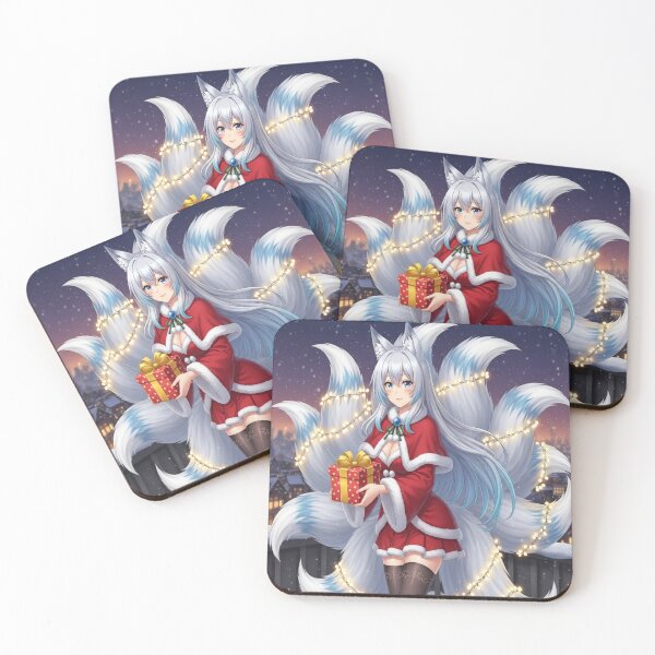 Item preview, Cozy Anime Kitsune Santa Rooftop Delivery designed and sold by dewaaliverse.