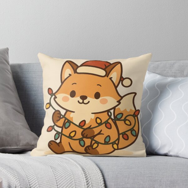 Item preview, Cute Christmas Fox with Holiday Lights – Kawaii Winter Animal Illustration designed and sold by konthai.familyart.