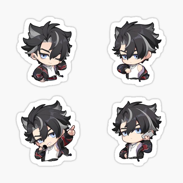 Wriothesley 2nd Genshin Impact Chibi Stickers Set Sticker